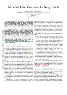 Meta Soft Label Generation for Noisy Labels