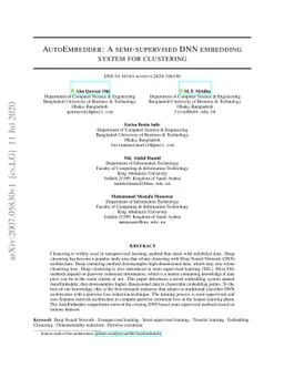 AutoEmbedder: A semi-supervised DNN embedding system for clustering
