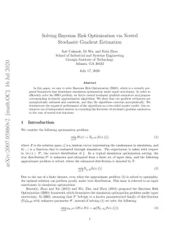 Solving Bayesian Risk Optimization via Nested Stochastic Gradient
  Estimation