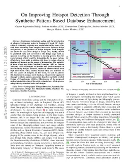 On Improving Hotspot Detection Through Synthetic Pattern-Based Database
  Enhancement