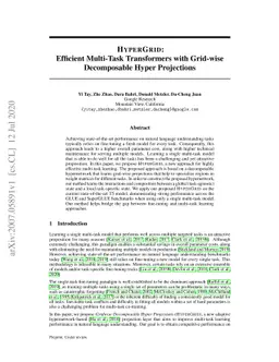 HyperGrid: Efficient Multi-Task Transformers with Grid-wise Decomposable
  Hyper Projections