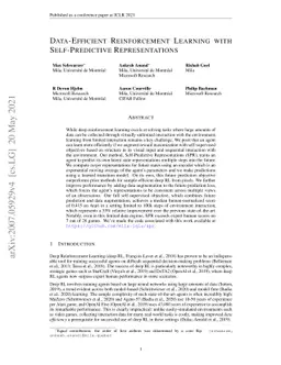 Data-Efficient Reinforcement Learning with Self-Predictive
  Representations