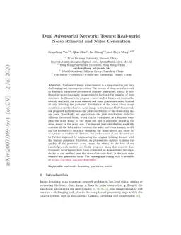 Dual Adversarial Network: Toward Real-world Noise Removal and Noise
  Generation