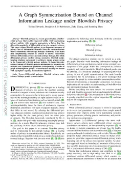 A Graph Symmetrisation Bound on Channel Information Leakage under
  Blowfish Privacy