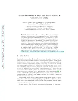 Stance Detection in Web and Social Media: A Comparative Study