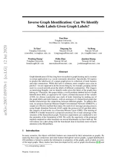 Inverse Graph Identification: Can We Identify Node Labels Given Graph
  Labels?