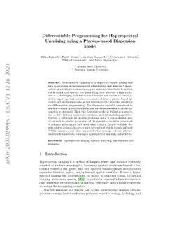 Differentiable Programming for Hyperspectral Unmixing using a
  Physics-based Dispersion Model
