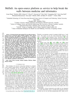 MeDaS: An open-source platform as service to help break the walls
  between medicine and informatics