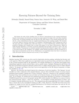 Ensuring Fairness Beyond the Training Data