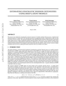 Estimating Stochastic Poisson Intensities Using Deep Latent Models