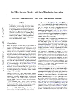 BaCOUn: Bayesian Classifers with Out-of-Distribution Uncertainty