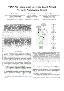 VINNAS: Variational Inference-based Neural Network Architecture Search