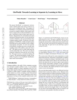 OtoWorld: Towards Learning to Separate by Learning to Move