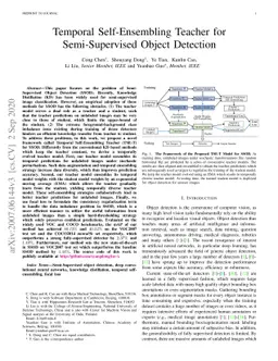 Temporal Self-Ensembling Teacher for Semi-Supervised Object Detection