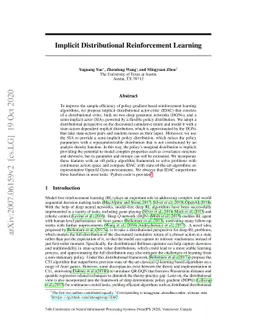 Implicit Distributional Reinforcement Learning