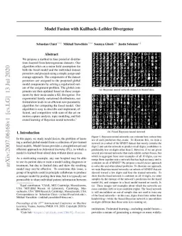 Model Fusion with Kullback--Leibler Divergence