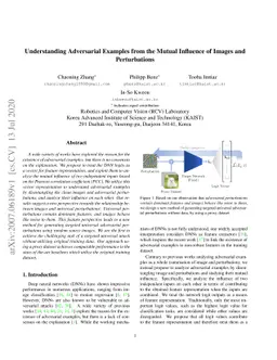 Understanding Adversarial Examples from the Mutual Influence of Images
  and Perturbations