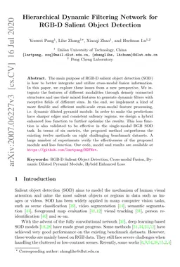 Hierarchical Dynamic Filtering Network for RGB-D Salient Object
  Detection