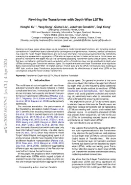 Rewiring the Transformer with Depth-Wise LSTMs
