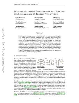 Intrinsic-Extrinsic Convolution and Pooling for Learning on 3D Protein
  Structures