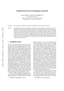 Artificial Neural Networks Jamming on the Beat