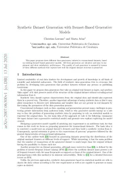 Synthetic Dataset Generation with Itemset-Based Generative Models