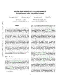 IntegralAction: Pose-driven Feature Integration for Robust Human Action
  Recognition in Videos