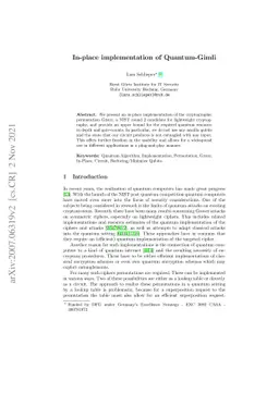In-place implementation of Quantum-Gimli
