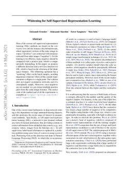 Whitening for Self-Supervised Representation Learning