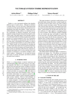 Vector-Quantized Timbre Representation