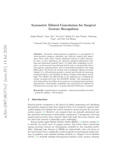 Symmetric Dilated Convolution for Surgical Gesture Recognition