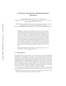 A Feature Analysis for Multimodal News Retrieval