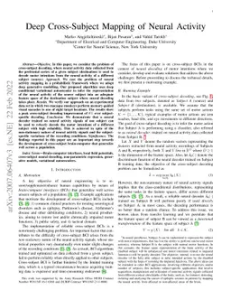 Deep Cross-Subject Mapping of Neural Activity