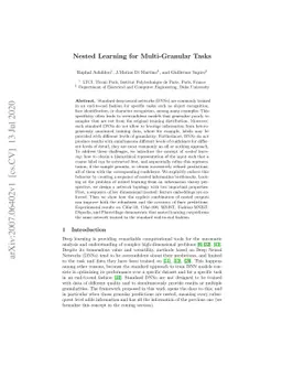 Nested Learning For Multi-Granular Tasks