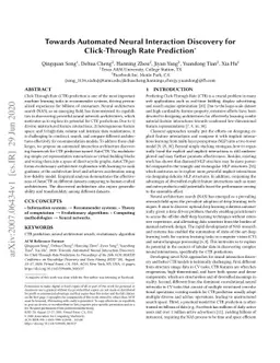Towards Automated Neural Interaction Discovery for Click-Through Rate
  Prediction