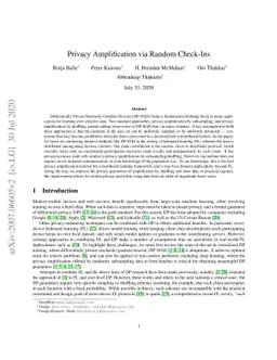 Privacy Amplification via Random Check-Ins