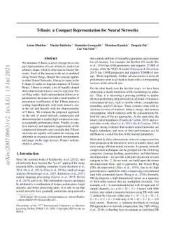 T-Basis: a Compact Representation for Neural Networks