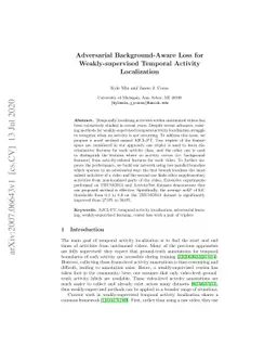 Adversarial Background-Aware Loss for Weakly-supervised Temporal
  Activity Localization