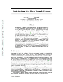 Black-Box Control for Linear Dynamical Systems