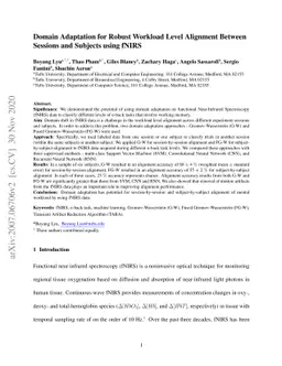 Domain Adaptation for Robust Workload Level Alignment Between Sessions
  and Subjects using fNIRS
