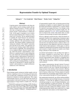 Representation Transfer by Optimal Transport