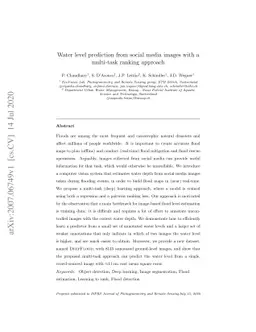 Water level prediction from social media images with a multi-task
  ranking approach