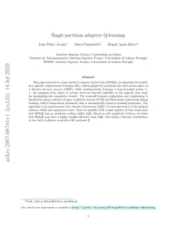 Single-partition adaptive Q-learning