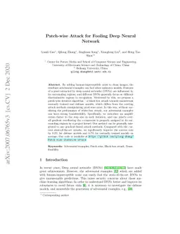 Patch-wise Attack for Fooling Deep Neural Network