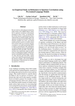 An Empirical Study on Robustness to Spurious Correlations using
  Pre-trained Language Models