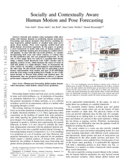 Socially and Contextually Aware Human Motion and Pose Forecasting