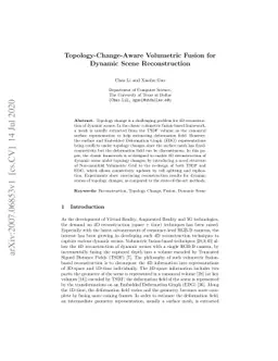 Topology-Change-Aware Volumetric Fusion for Dynamic Scene Reconstruction