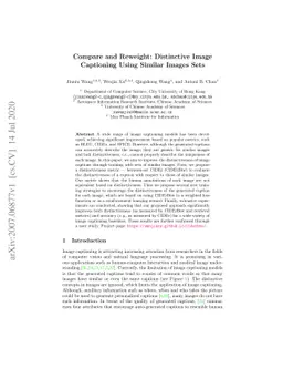 Compare and Reweight: Distinctive Image Captioning Using Similar Images
  Sets