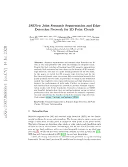 JSENet: Joint Semantic Segmentation and Edge Detection Network for 3D
  Point Clouds