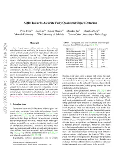 AQD: Towards Accurate Fully-Quantized Object Detection